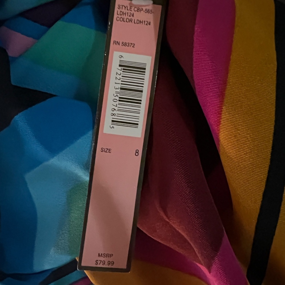 Multicolor Patterned Dress - Picture 9 of 9